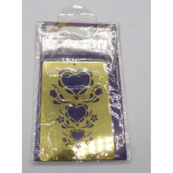 American Traditional Brass Embossing Stencils Set of 6Texture Cardmaking - Picture 2 of 7